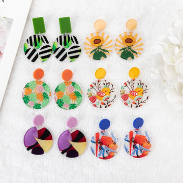 Flower Stud Earrings Pair